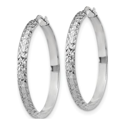 Sterling Silver 41mm Hoop Earrings – view 3