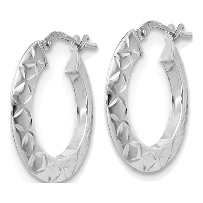 Sterling Silver 24mm Hoop Earrings – view 3