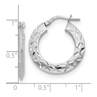 Sterling Silver 24mm Hoop Earrings – view 5
