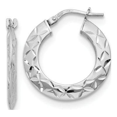 Sterling Silver 24mm Hoop Earrings