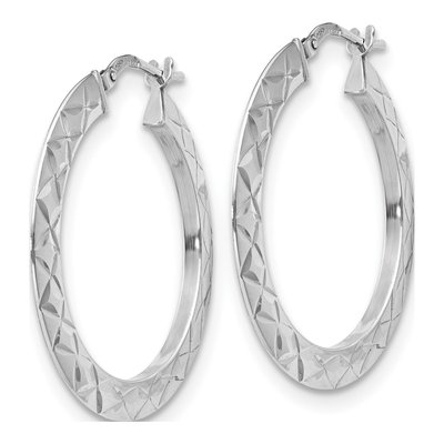 Sterling Silver 34mm Hoop Earrings – view 3