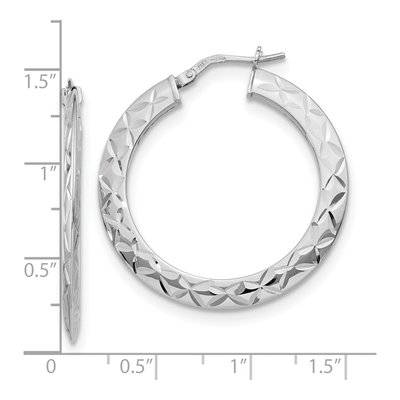 Sterling Silver 34mm Hoop Earrings – view 5