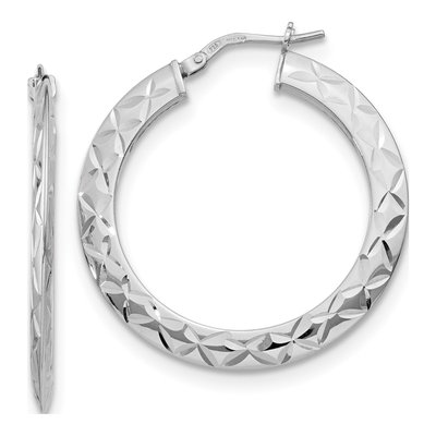 Sterling Silver 34mm Hoop Earrings