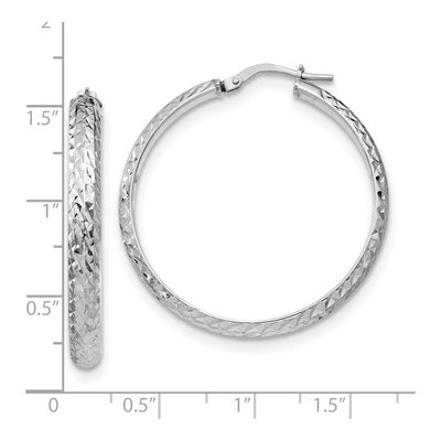 Sterling Silver 36mm Hoop Earrings – view 5