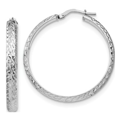 Sterling Silver 36mm Hoop Earrings