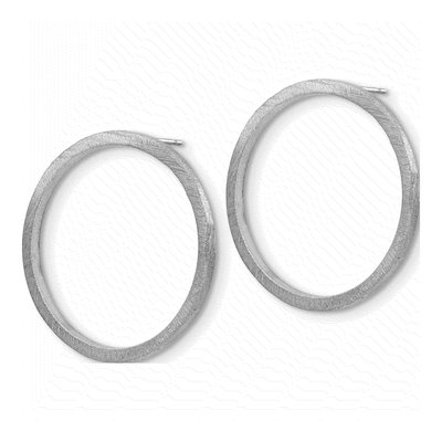 Sterling Silver Round Dangle Earrings – view 2