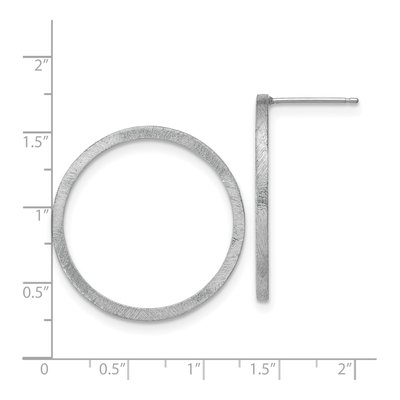 Sterling Silver Round Dangle Earrings – view 4