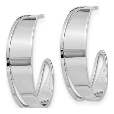 Sterling Silver 32mm Hoop Earrings – view 3