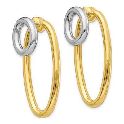 Sterling Silver Front Back Oval Dangle Earrings – view 2