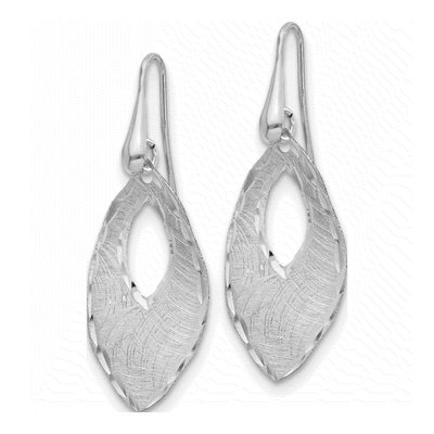 Sterling Silver Diamond-Cut Dangle Earrings – view 3