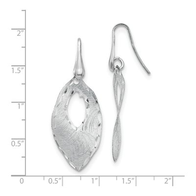 Sterling Silver Diamond-Cut Dangle Earrings – view 5