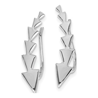 Sterling Silver Arrow Ear Climber Threader Earrings – view 2