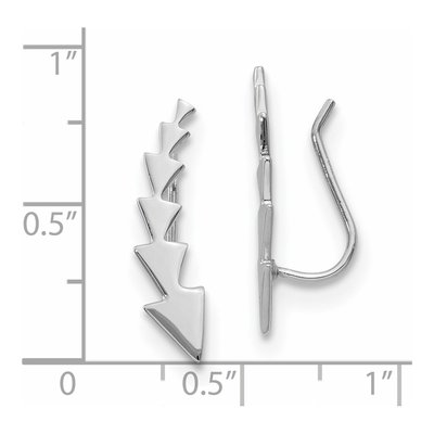 Sterling Silver Arrow Ear Climber Threader Earrings – view 4
