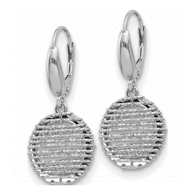 Sterling Silver Open Center Leverback Earrings – view 3