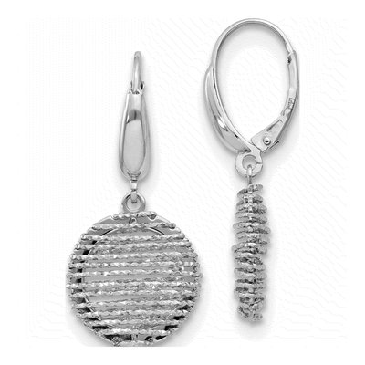 Sterling Silver Open Center Leverback Earrings