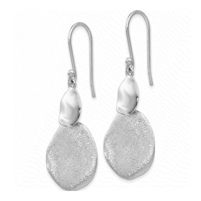 Sterling Silver Textured Dangle Earrings – view 3
