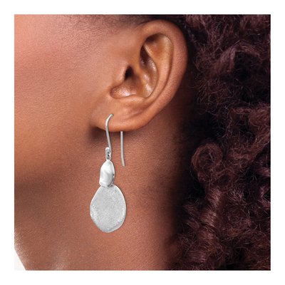 Sterling Silver Textured Dangle Earrings – view 4