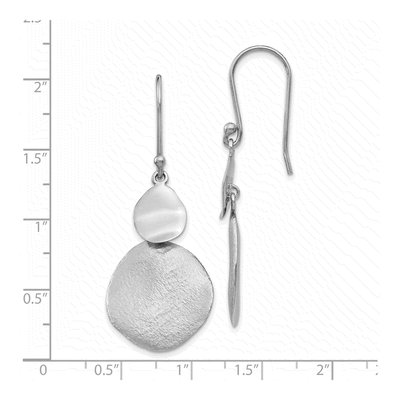 Sterling Silver Textured Dangle Earrings – view 5