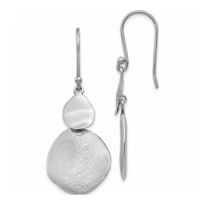 Sterling Silver Textured Dangle Earrings