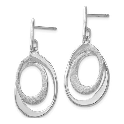 Sterling Silver Textured Dangle Earrings – view 3