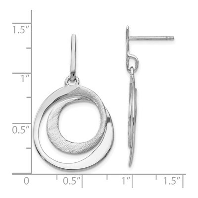 Sterling Silver Textured Dangle Earrings – view 5