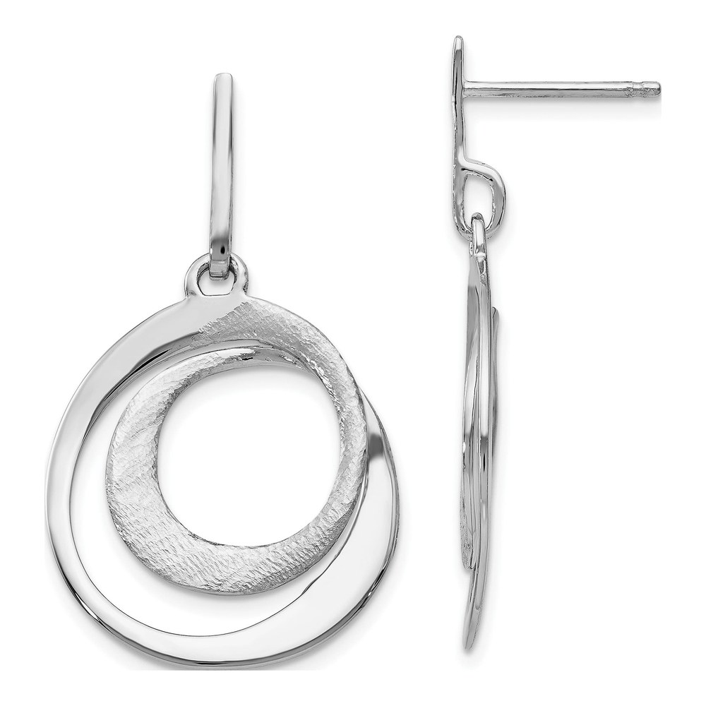 Sterling Silver Textured Dangle Earrings