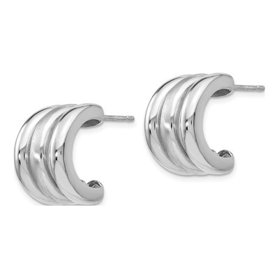 Sterling Silver 11mm Hoop Earrings – view 2
