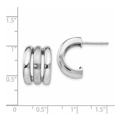Sterling Silver 11mm Hoop Earrings – view 3