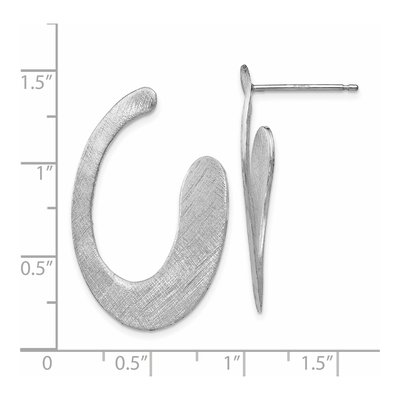 Sterling Silver Scratch-Finish Dangle Earrings – view 3