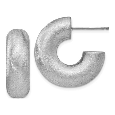 Sterling Silver 25mm Radiant Essence Hoop Earrings