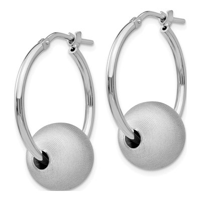 Sterling Silver 28mm Hoop Earrings – view 3