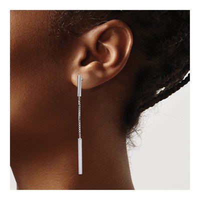 Sterling Silver Bar Dangle Earrings – view 4