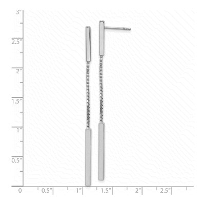 Sterling Silver Bar Dangle Earrings – view 5