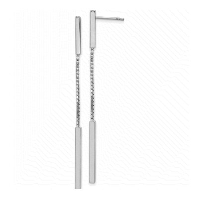Sterling Silver Bar Dangle Earrings