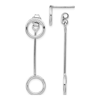 Sterling Silver Front Back Dangle Earrings