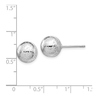 Sterling Silver Ball Stud Earrings – view 5