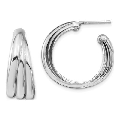 Sterling Silver 24mm Hoop Earrings