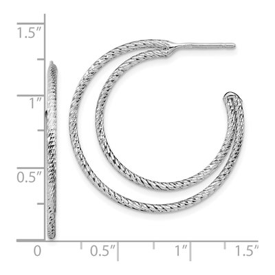 Sterling Silver 31mm Hoop Earrings – view 5