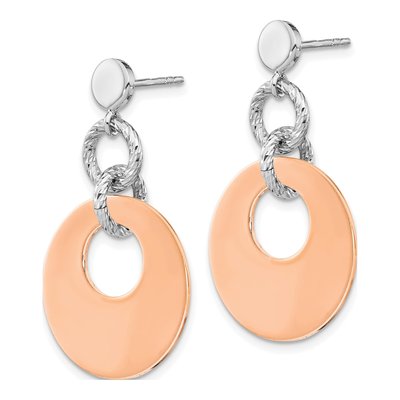 Rose Gold-Plated Sterling Silver Dangle Earrings – view 3