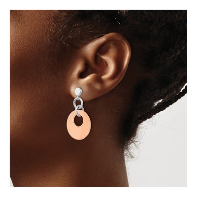 Rose Gold-Plated Sterling Silver Dangle Earrings – view 4