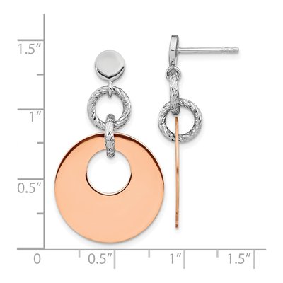 Rose Gold-Plated Sterling Silver Dangle Earrings – view 5
