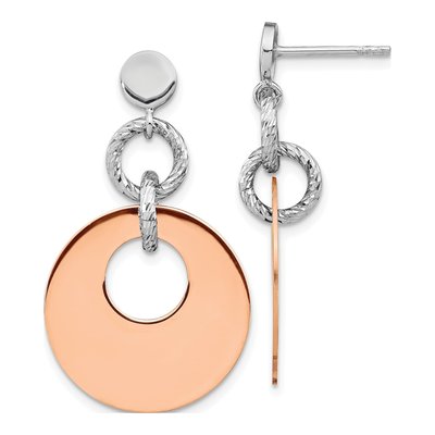 Rose Gold-Plated Sterling Silver Dangle Earrings