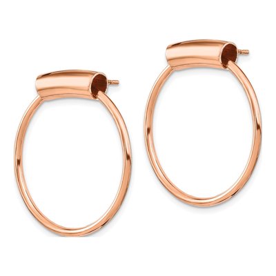Rose Gold-Plated Sterling Silver Dangle Earrings – view 3