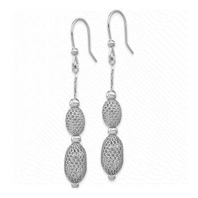 Sterling Silver Beaded Dangle Earrings – view 3
