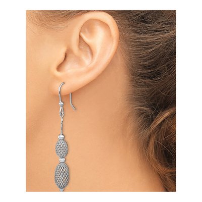 Sterling Silver Beaded Dangle Earrings – view 4