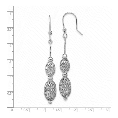 Sterling Silver Beaded Dangle Earrings – view 5