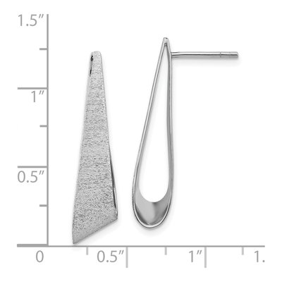 Sterling Silver Sand-Finish Dangle Earrings – view 5
