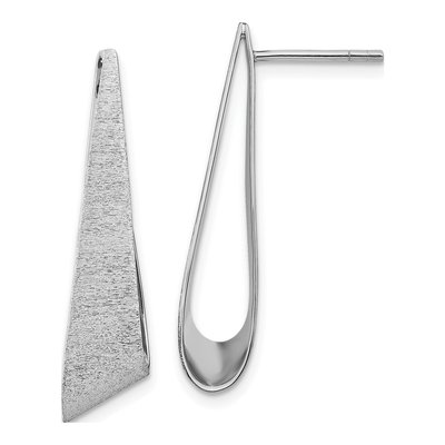 Sterling Silver Sand-Finish Dangle Earrings