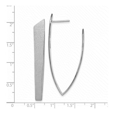 Sterling Silver Sand-Finish Dangle Earrings – view 5