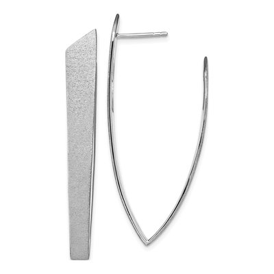 Sterling Silver Sand-Finish Dangle Earrings